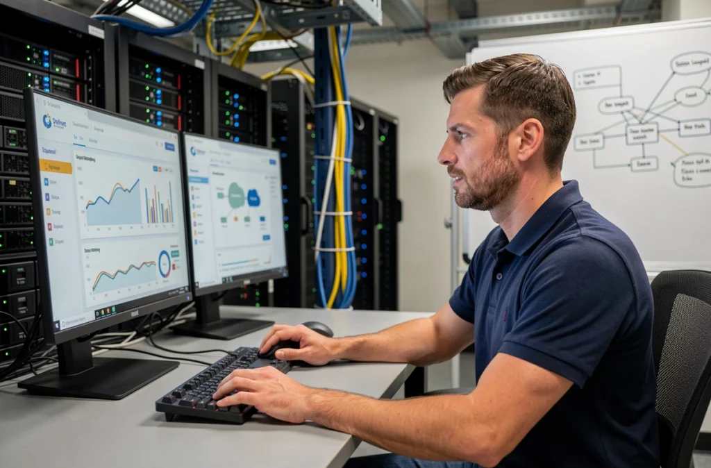 Consultant IT d'Applixia gérant des solutions cloud pour une PME en Bourgogne-Franche-Comté